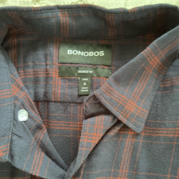 NWOT Bonobos Button Down Plaid Slim XL LONG - Picture 2 of 2